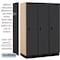 Salsbury Industries 1 Tier Designer Locker, 54"Wx76"Hx21"D, 3 Door, Black 18-21361BLK - alternate 8